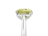 White gold Fancy Yellow Radiant  Cut Solitaire Ring with Cathedral Band and Four-Prong Setting_64