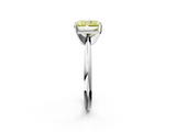 White gold Fancy Yellow Radiant  Cut Solitaire Ring with Four-Prong Setting on a Classic Band_27