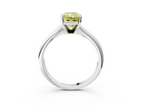 White gold Fancy Yellow Radiant  Cut Solitaire Ring with Four-Prong Setting on a Classic Band_28