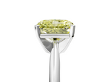 White gold Fancy Yellow Radiant  Cut Solitaire Ring with Four-Prong Setting on a Classic Band_30