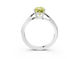 White gold Fancy Yellow Radiant  Cut Solitaire Twist Band Ring with Four-Prong Setting_23