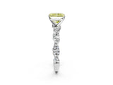 White gold Fancy Yellow Radiant Cut Solitaire Twisted Pave Band with Four-Prong Setting_17