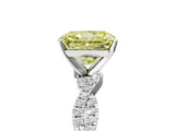 White gold Fancy Yellow Radiant Cut Solitaire Twisted Pave Band with Four-Prong Setting_20