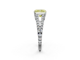 White gold Fancy Yellow Radiant  Cut Split Shank Pave Diamond Engagement Ring with Four-Prong Setting_26
