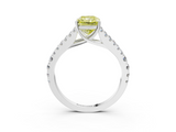 White gold Fancy Yellow Radiant  Cut Split Shank Pave Diamond Engagement Ring with Four-Prong Setting_27