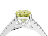 White gold Fancy Yellow Radiant  Cut Split Shank Pave Diamond Engagement Ring with Four-Prong Setting_28