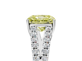 White gold Fancy Yellow Radiant  Cut Split Shank Pave Diamond Engagement Ring with Four-Prong Setting_29