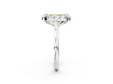 White gold Fancy Yellow Radiant  Diamond Cluster Halo Solitaire with Four-Prong Setting_91