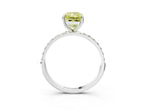 White gold Fancy Yellow Radiant  Diamond Pavé Band with Six-Prong Setting_53