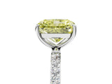 White gold Fancy Yellow Radiant  Diamond Pavé Band with Six-Prong Setting_55