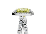 White gold Fancy Yellow Radiant  Halo Split Shank Diamond Ring with Pavé Setting_43