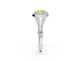 White gold Fancy Yellow Radiant  Halo Split Shank Pave Diamond Ring with Four-Prong Setting_51