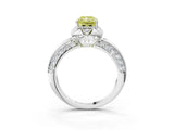 White gold Fancy Yellow Radiant  Halo Split Shank Pave Diamond Ring with Petal Prong Setting_35