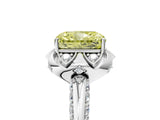 White gold Fancy Yellow Radiant  Halo Split Shank Pave Diamond Ring with Petal Prong Setting_40