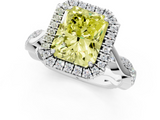 White gold Fancy Yellow Radiant  Halo Twist Band Solitaire Ring_21