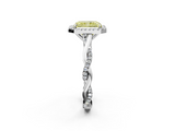 White gold Fancy Yellow Radiant  Halo Twist Band Solitaire Ring_22