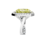 White gold Fancy Yellow Radiant  Halo Twist Band Solitaire Ring_25