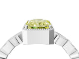 White gold Fancy Yellow Radiant  Milgrain Marquise Diamond Twist Band Ring_66