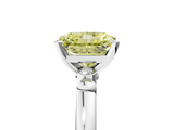 White gold Fancy Yellow Radiant  Solitaire Beaded Band with Four-Prong Setting_47