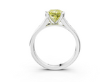 White gold Fancy Yellow Radiant  Solitaire Bezel-Set Diamond Ring with Channel-Set Band_39