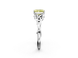 White gold Fancy Yellow Radiant  Solitaire Celtic Knot Engagement Ring with Four-Prong Setting_44