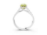 White gold Fancy Yellow Radiant  Solitaire Channel-Set Diamond Engagement Ring with Four-Prong Setting_35