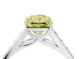 White gold Fancy Yellow Radiant  Solitaire Channel-Set Diamond Engagement Ring with Four-Prong Setting_36