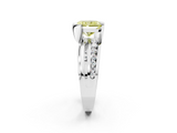 White gold Fancy Yellow Radiant  Solitaire Channel-Set Split Shank Ring with Tension Prong Setting_5
