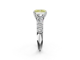 White gold Fancy Yellow Radiant  Solitaire Chevron Pave Diamond Engagement Ring with Six-Prong Setting_5