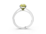White gold Fancy Yellow Radiant  Solitaire Diamond Engagement Ring with Four-Prong Setting on a Classic Band_6