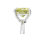 White gold Fancy Yellow Radiant  Solitaire Diamond Ring with 4-Prong Setting on a Classic Band_8