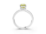 White gold Fancy Yellow Radiant  Solitaire Diamond Ring with Channel Set Band and Six-Prong Setting_51