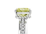 White gold Fancy Yellow Radiant  Solitaire Diamond Ring with Channel Set Band and Six-Prong Setting_53