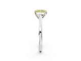 White gold Fancy Yellow Radiant  Solitaire Diamond Ring with Four-Prong Setting and Classic Band_5