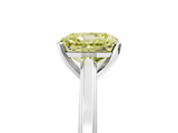 White gold Fancy Yellow Radiant  Solitaire Diamond Ring with Four-Prong Setting and Classic Band_8