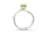 White gold Fancy Yellow Radiant  Solitaire Diamond Ring with Four-Prong Setting on a Plain Band_59