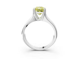 White gold Fancy Yellow Radiant  Solitaire Diamond Ring with Six-Prong Cathedral Setting_36