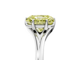 White gold Fancy Yellow Radiant  Solitaire Diamond Ring with Six-Prong Setting and Tapered Band_22