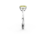 White gold Fancy Yellow Radiant  Solitaire Diamond Ring with Split Shank and Four-Prong Setting_22