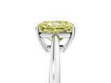White gold Fancy Yellow Radiant  Solitaire Diamond Ring with Split Shank and Four-Prong Setting_25