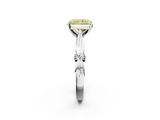 White gold Fancy Yellow Radiant  Solitaire Diamond Twisted Band with Four-Prong Setting_63