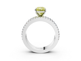 White gold Fancy Yellow Radiant  Solitaire Diamond with Pave and Channel Set Band_62