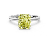 White gold Fancy Yellow Radiant  Solitaire Engagement Ring with Cathedral Band and Four-Prong Setting_17
