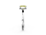 White gold Fancy Yellow Radiant  Solitaire Engagement Ring with Cathedral Band and Four-Prong Setting_23