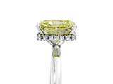 White gold Fancy Yellow Radiant  Solitaire Engagement Ring with Cathedral Band and Four-Prong Setting_26