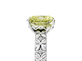 White gold Fancy Yellow Radiant  Solitaire Floral Milgrain Engagement Ring_36