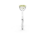 White gold Fancy Yellow Radiant  Solitaire Heart Prong Engagement Ring with Tapered Band_75