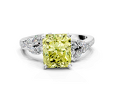 White gold Fancy Yellow Radiant  Solitaire Marquise Twist Band with Six-Prong Setting_59