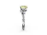 White gold Fancy Yellow Radiant  Solitaire Marquise Twist Band with Six-Prong Setting_61