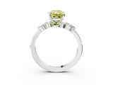 White gold Fancy Yellow Radiant  Solitaire Marquise Twist Band with Six-Prong Setting_62